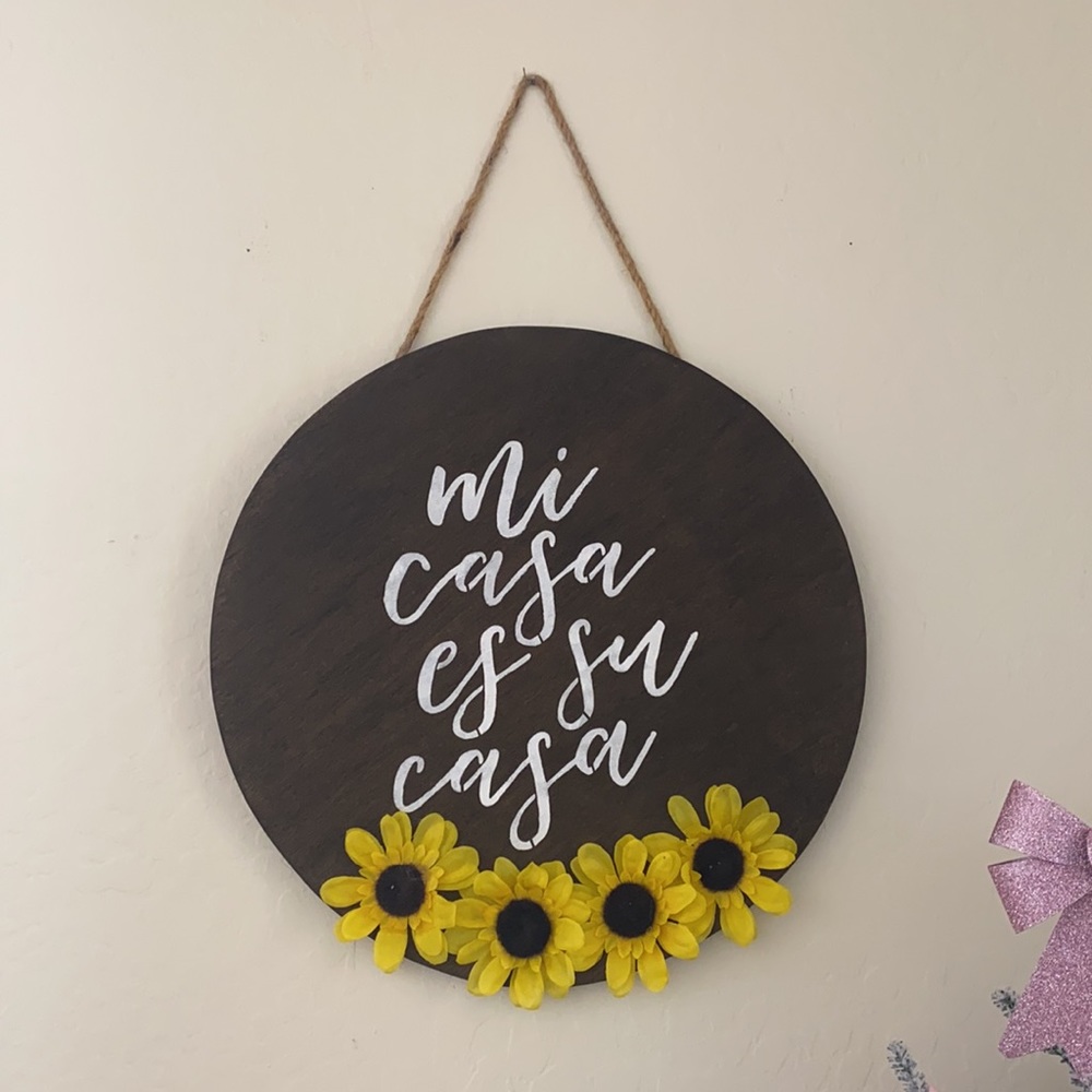 Handmade wooden door sign - Picture 3 of 3